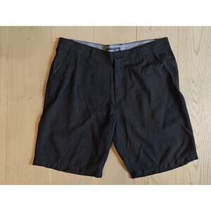 O'Neill Men's Shorts Size 36 Charcoal Gray‎ Plaid Flat Front Bermuda Casual